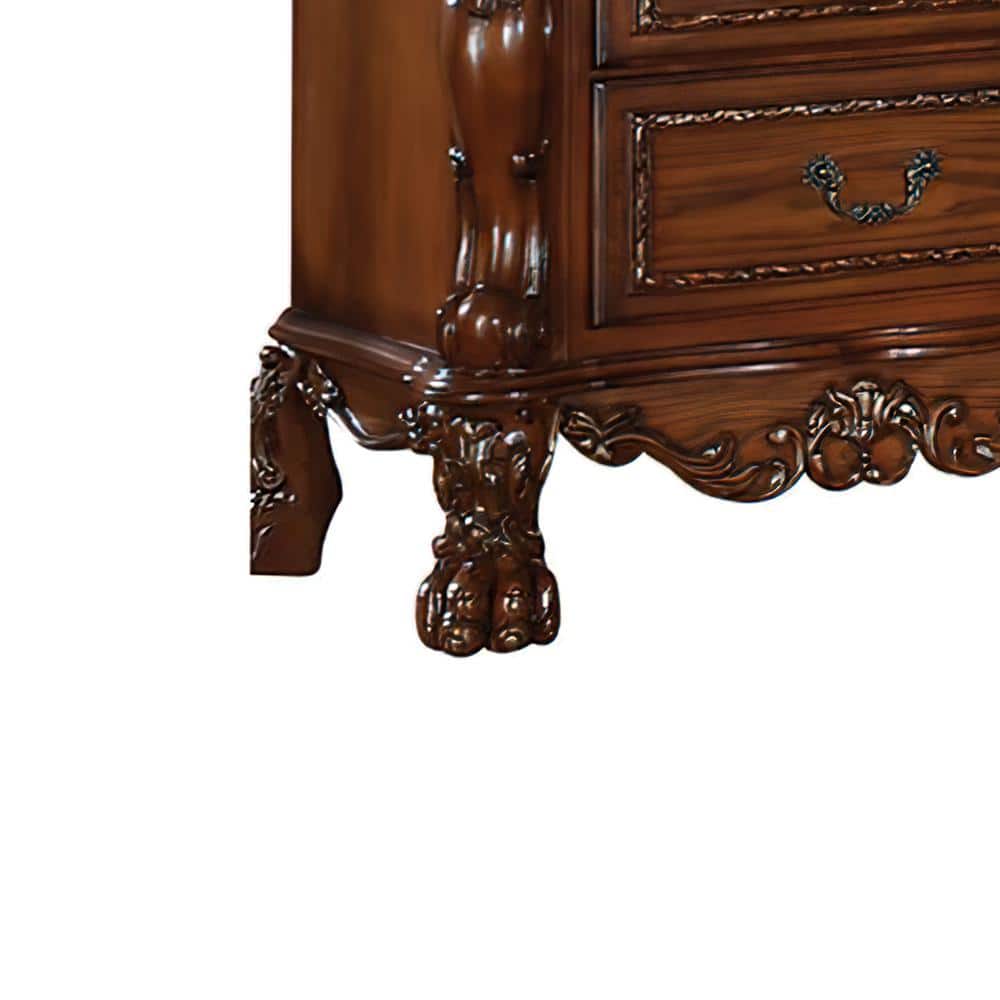 32" Cherry Oak Traditional 2-Drawer Nightstand