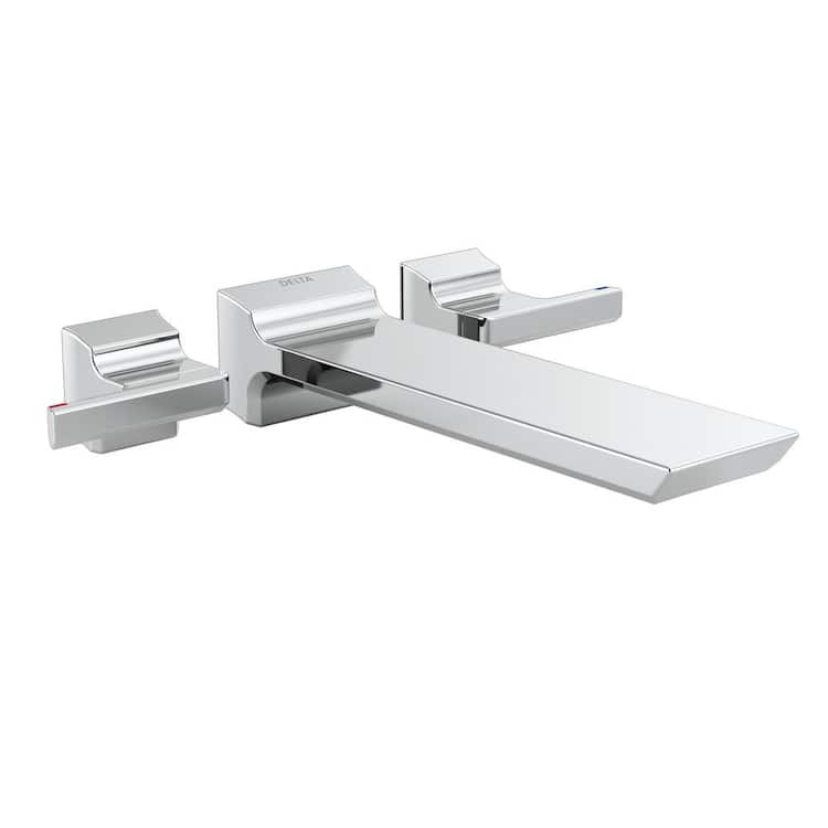 Delta Pivotal 2-Handle Wall-Mount Roman Tub Faucet Filler Trim Kit in Lumicoat Chrome (Valve Not Included)