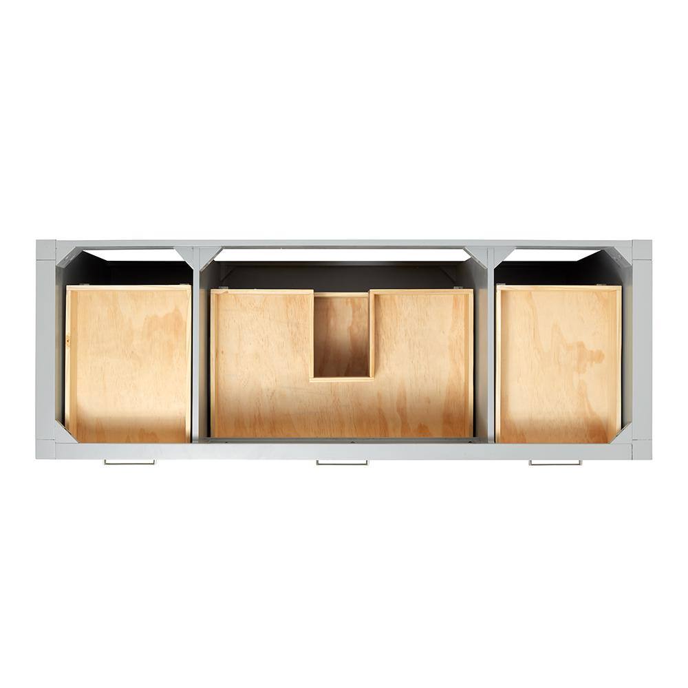 Bristol 60" Gray Single Freestanding Vanity Cabinet
