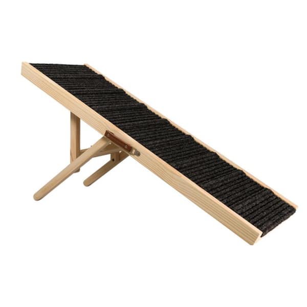 maocao hoom 1.97 in.H Adjustable folding Dog Ramp suitable with non-slip foot covers