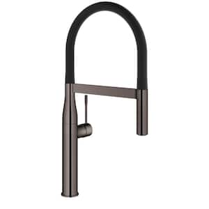 Essence New Single-Handle Pull-Down Sprayer Kitchen Faucet in Hard Graphite