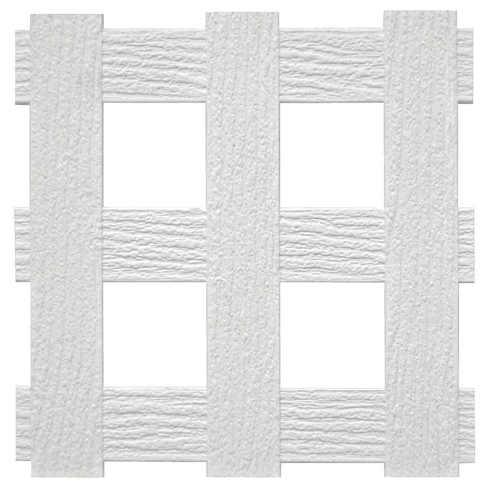 Veranda 73004026 4 x 8-Foot White Classic Diamond Vinyl Lattice at