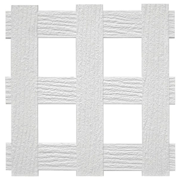 Fixed White PVC Lattice Set 5 pieces of 2 x 1metros - BigMat