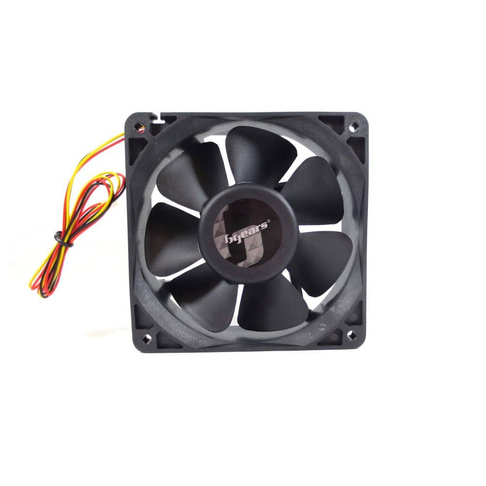 b-Blaster 120 x 38 mm 2 Ball Bearing High Speed 12-Volt DC Fan, Black