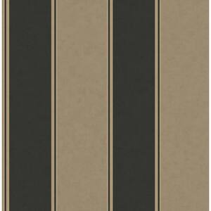 Rydia Black Stripe Strippable Non-Woven Paper Wallpaper