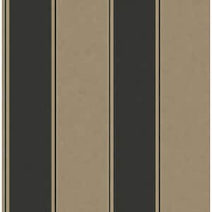 Rydia Black Stripe Strippable Non-Woven Paper Wallpaper