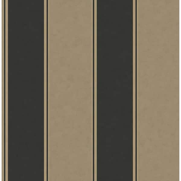 Brewster Home Fashions Rydia Black Stripe Wallpaper Sample