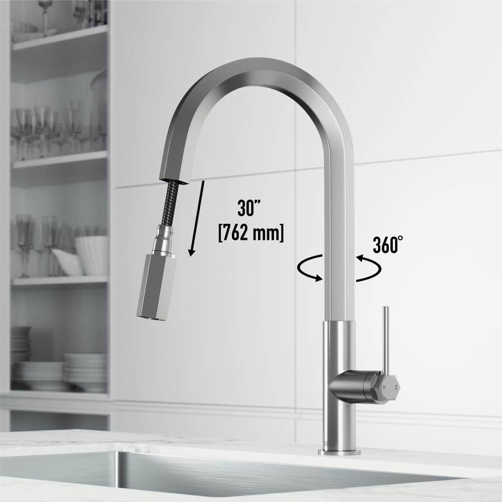 Hart 18" Stainless Steel Pull-Down Kitchen Faucet