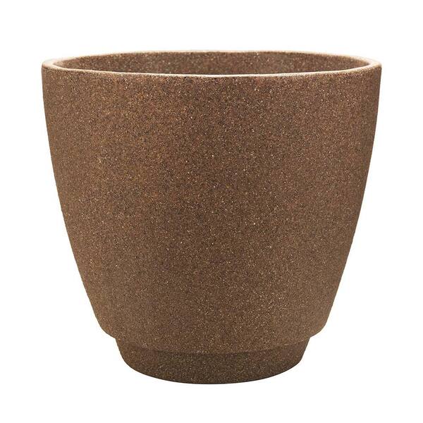 Southern Patio Metro Extra Large 22.63 in. x 19.25 in. Granite Brown Resin Outdoor Planter