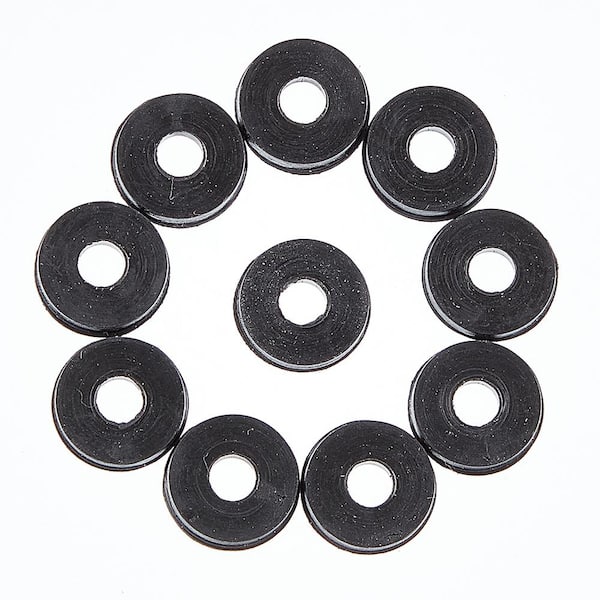 Everbilt 1/4 in. Rubber Flat Washers (10-Pack)