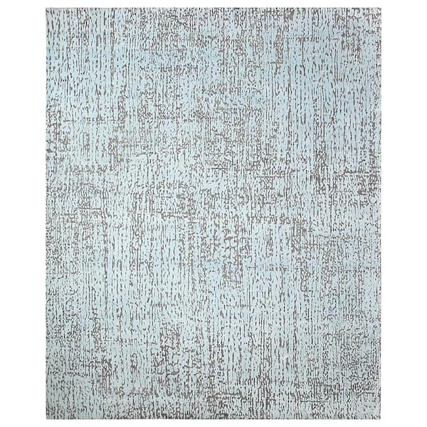 Solo Rugs Bobbie Transitional Blue 8 ft. x 10 ft. Hand-Knotted Area Rug