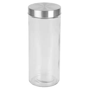 Home Basics 153.6 oz. X-Large Glass Mason Canister Jar, Clear