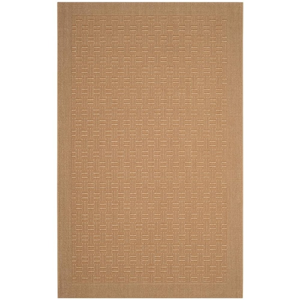 Palm Beach Maize 5 ft. x 8 ft. Interlaced Border Area Rug