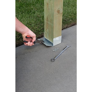 ABW ZMAX Galvanized Adjustable Standoff Post Base for 4x6 Nominal Lumber