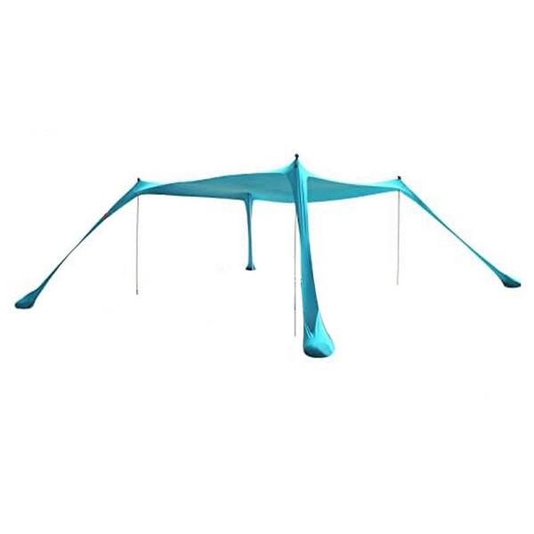 10x10 ft Beach Tent Sun Shelter with UPF50+ Protection, Aluminum Poles, and Accessories