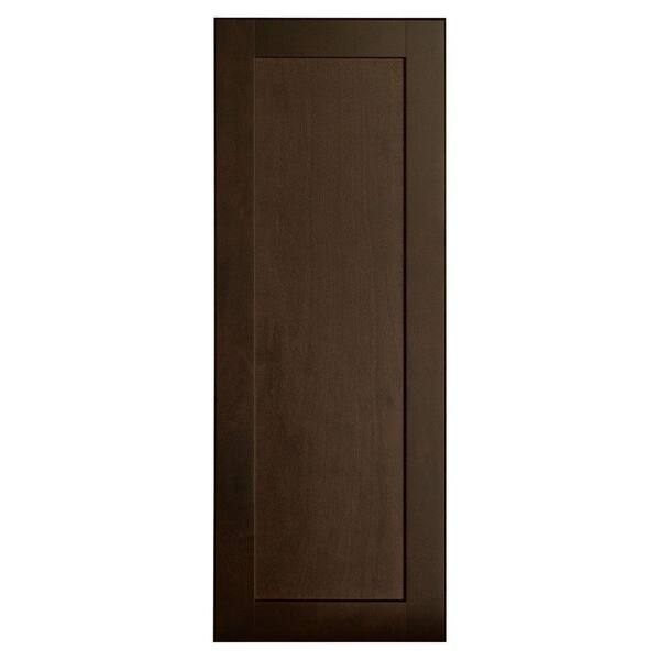 Hampton Bay Shaker 11 in. W x 29.75 in. H Wall Cabinet Decorative End Panel in Java
