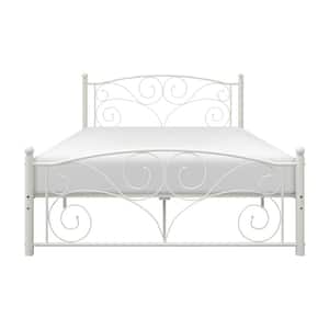 Solace White Metal Frame Full Platform Bed