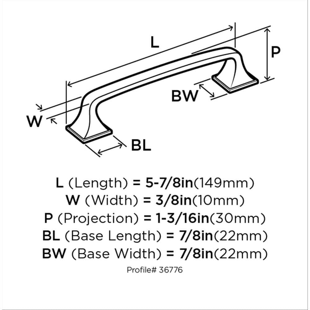 Polished Chrome Traditional Cabinet Drawer Pull with Mounting Hardware