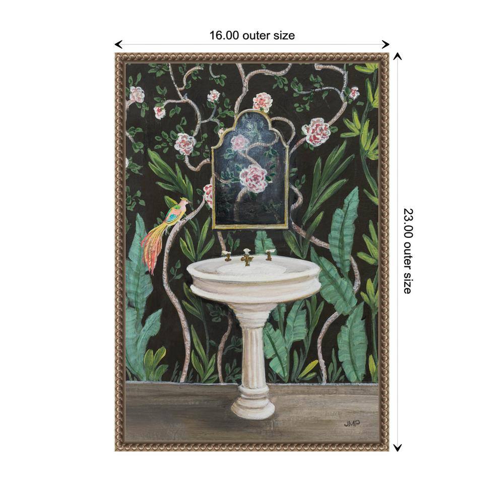 Botanical Oasis Beaded Framed Canvas Wall Art, 16 x 23-in