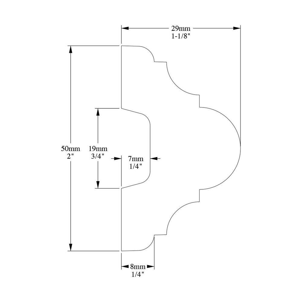 Primed White Flexible Polyurethane Crown Moulding, 78 inches