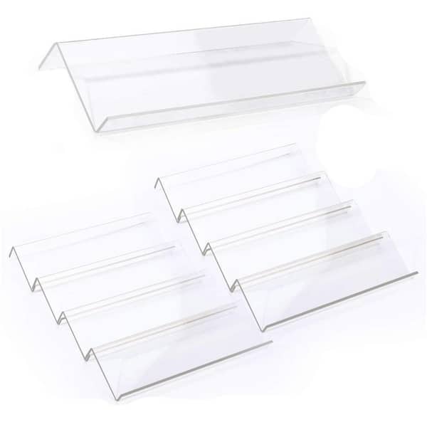 4 Tier Clear Acrylic Expandable Drawer or Countertop Spice Organizer Rack Set Holds 56 Jars 2 Pack