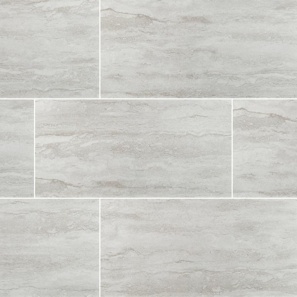 MSI Nyon Gray 12 in. x 24 in. Polished Porcelain Floor and Wall Tile (28-Cases/448 sq. ft./Pallet)