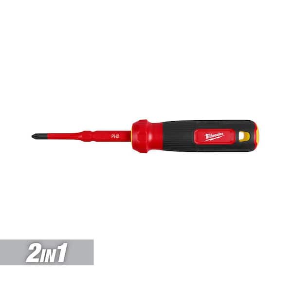 2-in-1 1000V Insulated Flip Shank Multi-Bit Screwdriver