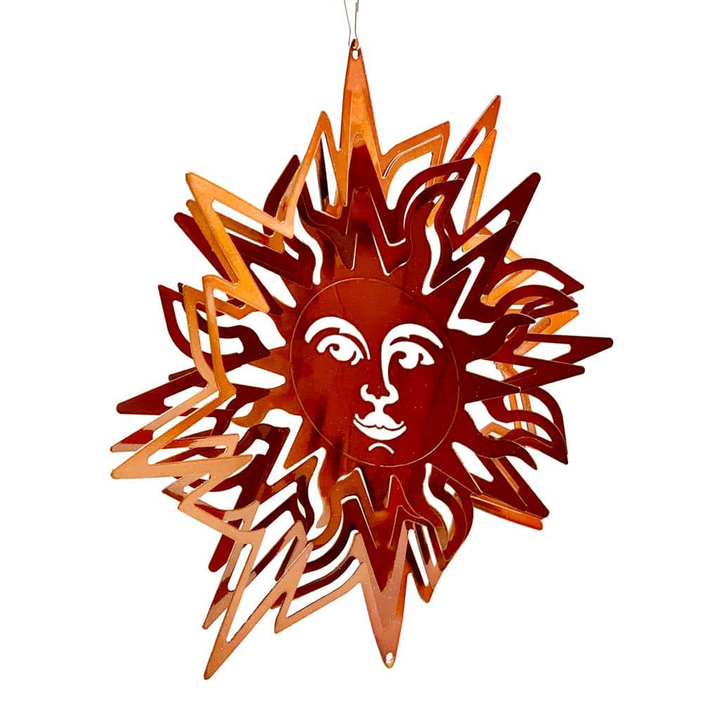 Falkirk Wind 12 in. Stainless Steel Wind Spinner Mandala Pointed in Sun Cop