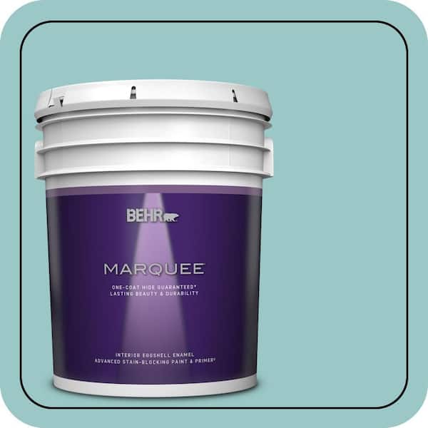 BEHR MARQUEE 5 gal. #MQ6-08 Aquifer One-Coat Hide Eggshell Enamel Interior Paint & Primer