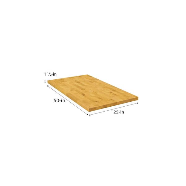 HARDWOOD REFLECTIONS 4 ft. L x 25 in. D Unfinished Birch Butcher