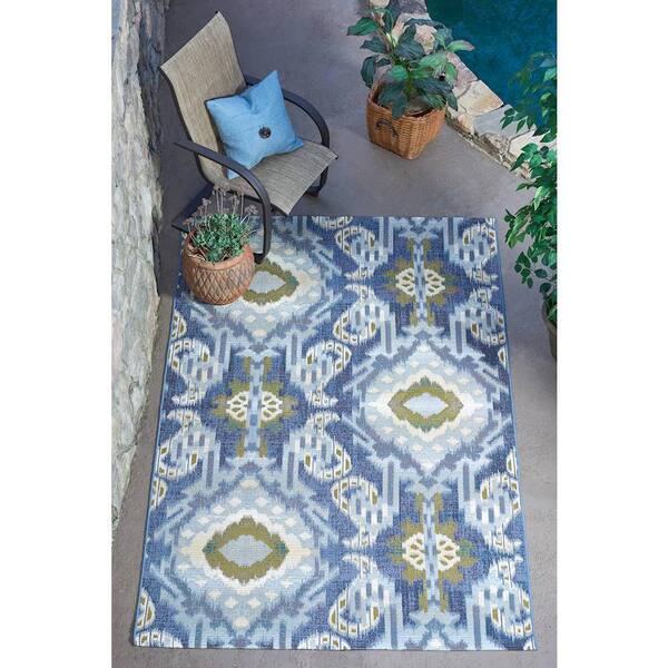 Outdoor Union Blue 5' 3 x 8' 0 Area Rug