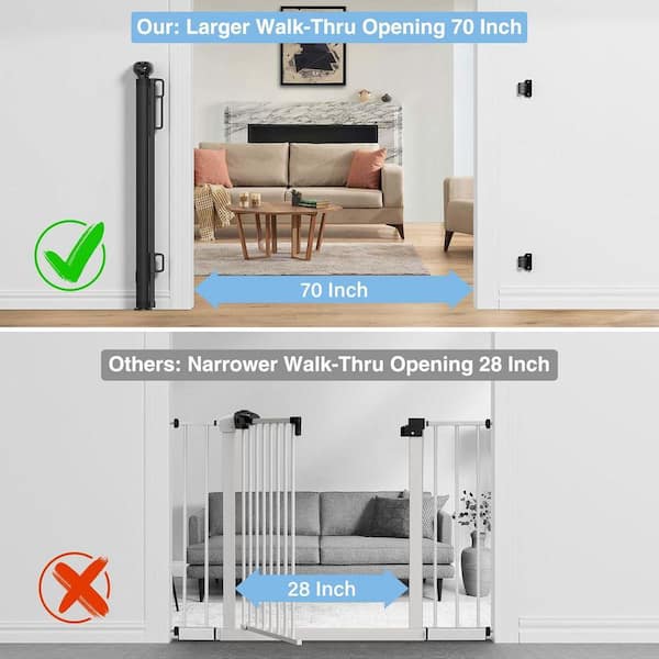 retractable gate 70 inch dog gate Retractable Gate Pet Gates For Small Dogs 20 Inches Tall Retractable Dog  Gate To Step Over,