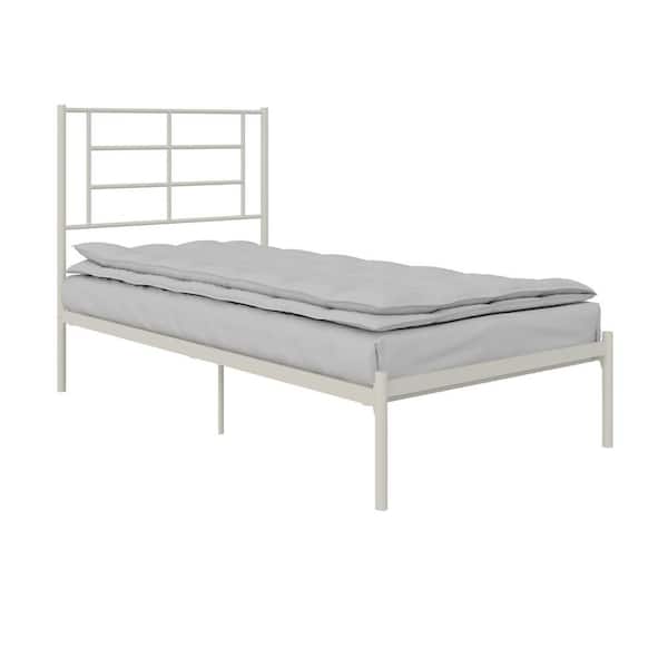 DHP Akari White Metal Twin Bed