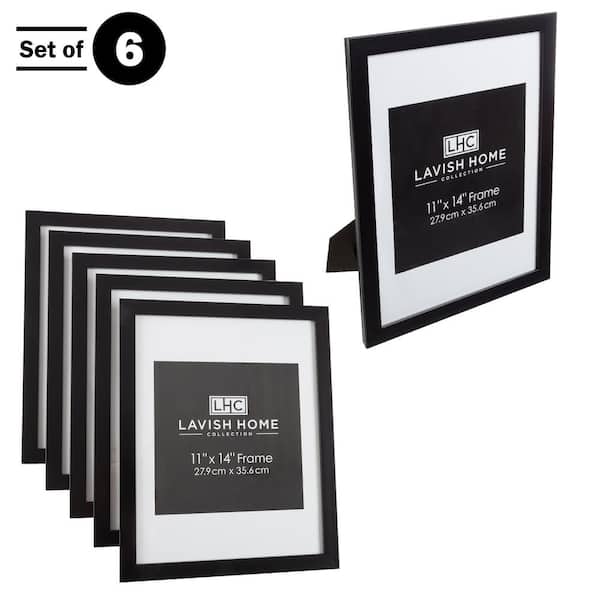 11 in. x 14 in. Black Picture Frame (6-Pack)
