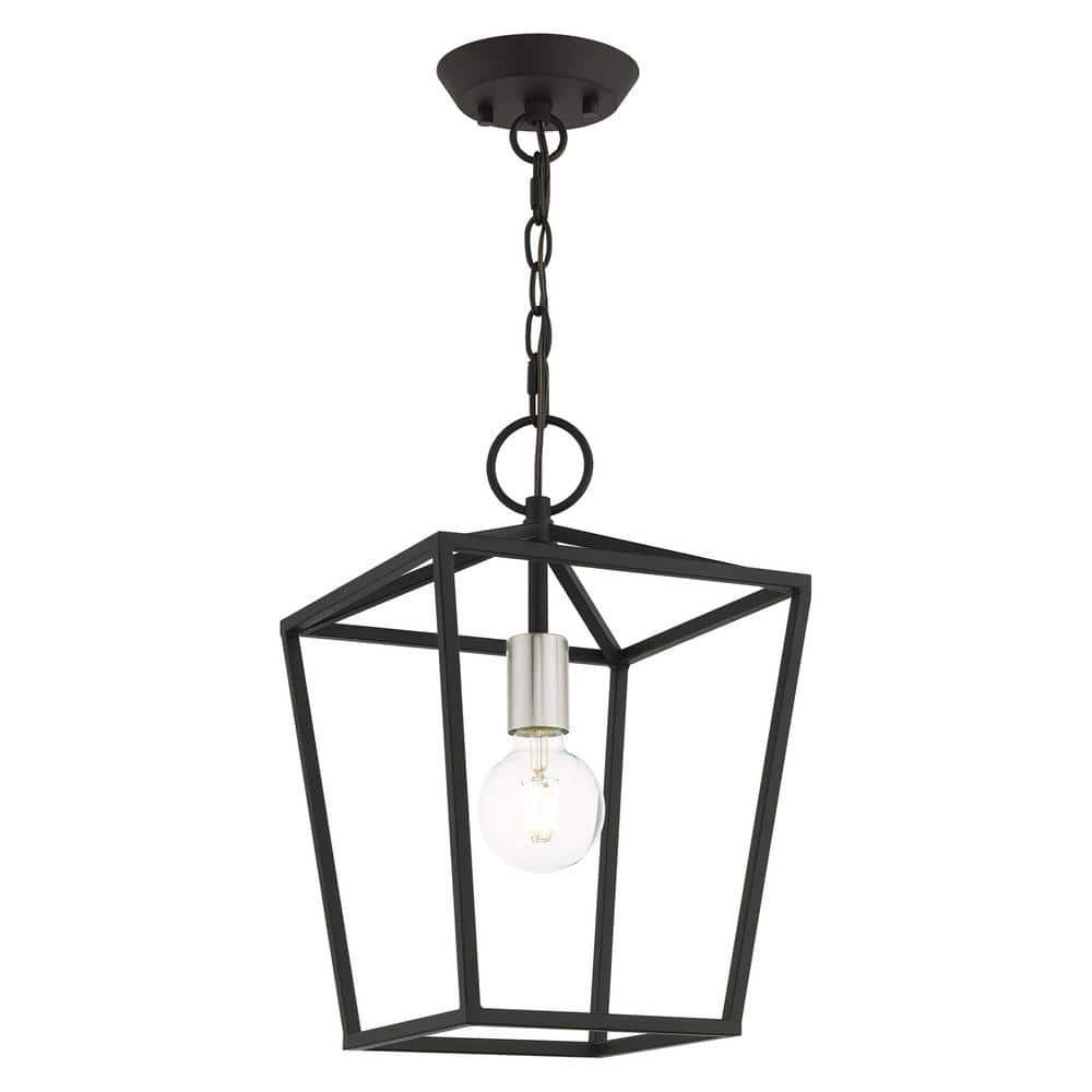 Devonshire Black Metal 1-Light Indoor/Outdoor LED Pendant