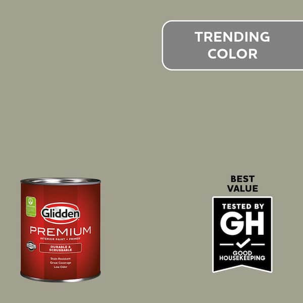 Glidden Premium 1 qt. PPG1028-4 Smoky Slate Eggshell Interior Paint
