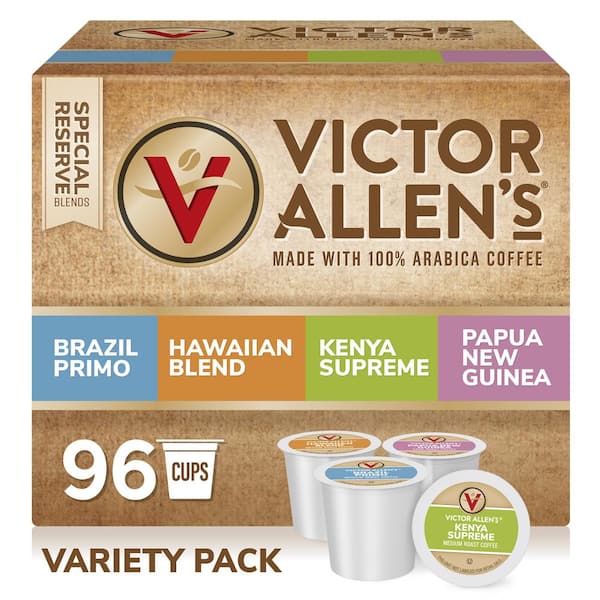 Victor Allen's Around The World Variety Pack Single Serve Coffee Pods for Keurig K-Cup Brewers (96 Count)