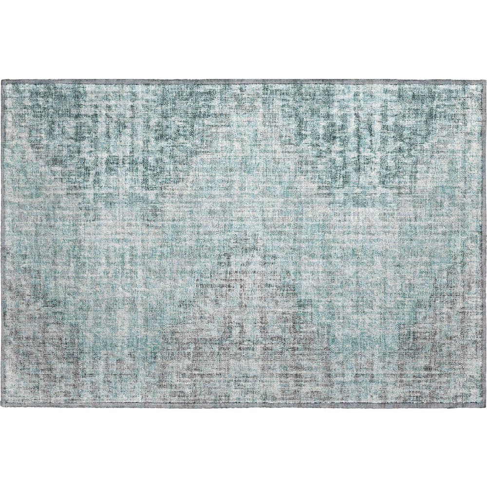 Mayfield Premium Machine Washable Abstract AMF1996 Teal 2 ft. x 3 ft. Accent Rug price history on PriceWatchPro