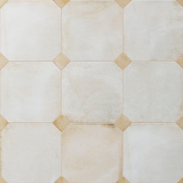 Merola Tile Laverton Octagon Arena with Taco Beige 8 in. x 8 in. Porcelain Floor and Wall Tile (11.25 sq. ft. /Case)