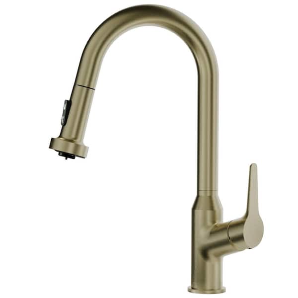 Scottsdale Single Handle Pull Down Sprayer Kitchen Faucet in Spot-Free Champagne Bronze