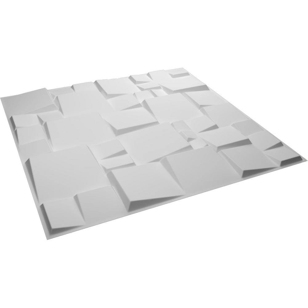 White Textured PVC 3D Wall Panel 19.63" x 19.63"