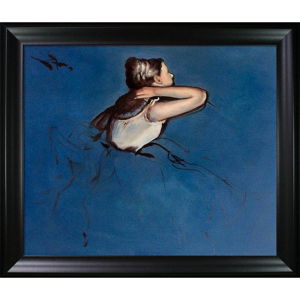 LA PASTICHE Seated Dancer in Profile by Edgar Degas Black Matte Framed  People Oil Painting Art Print 25 in. x 29 in. DG3443-FR-994820X24 - The  Home Depot