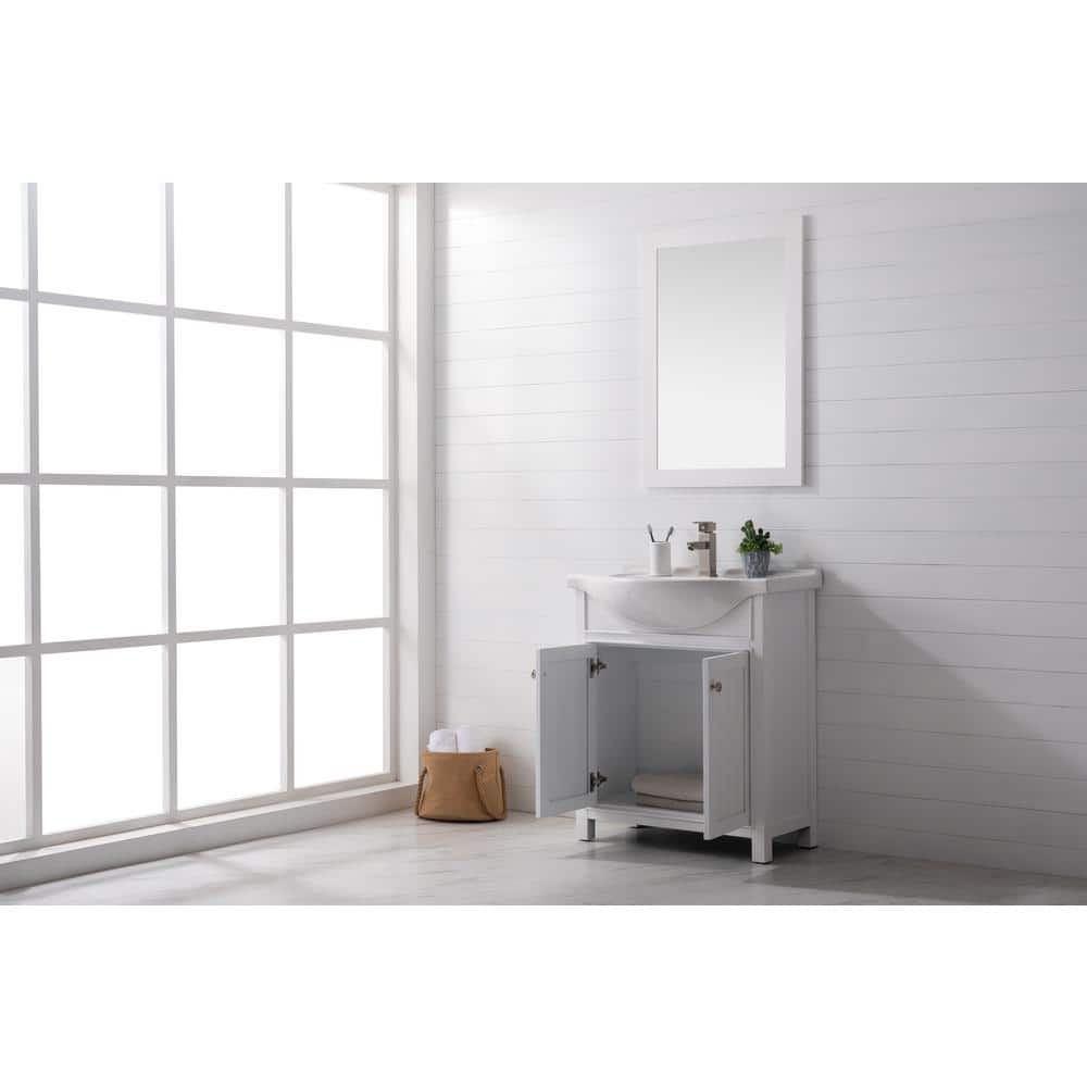 Marian 30" White Porcelain Single Sink Vanity