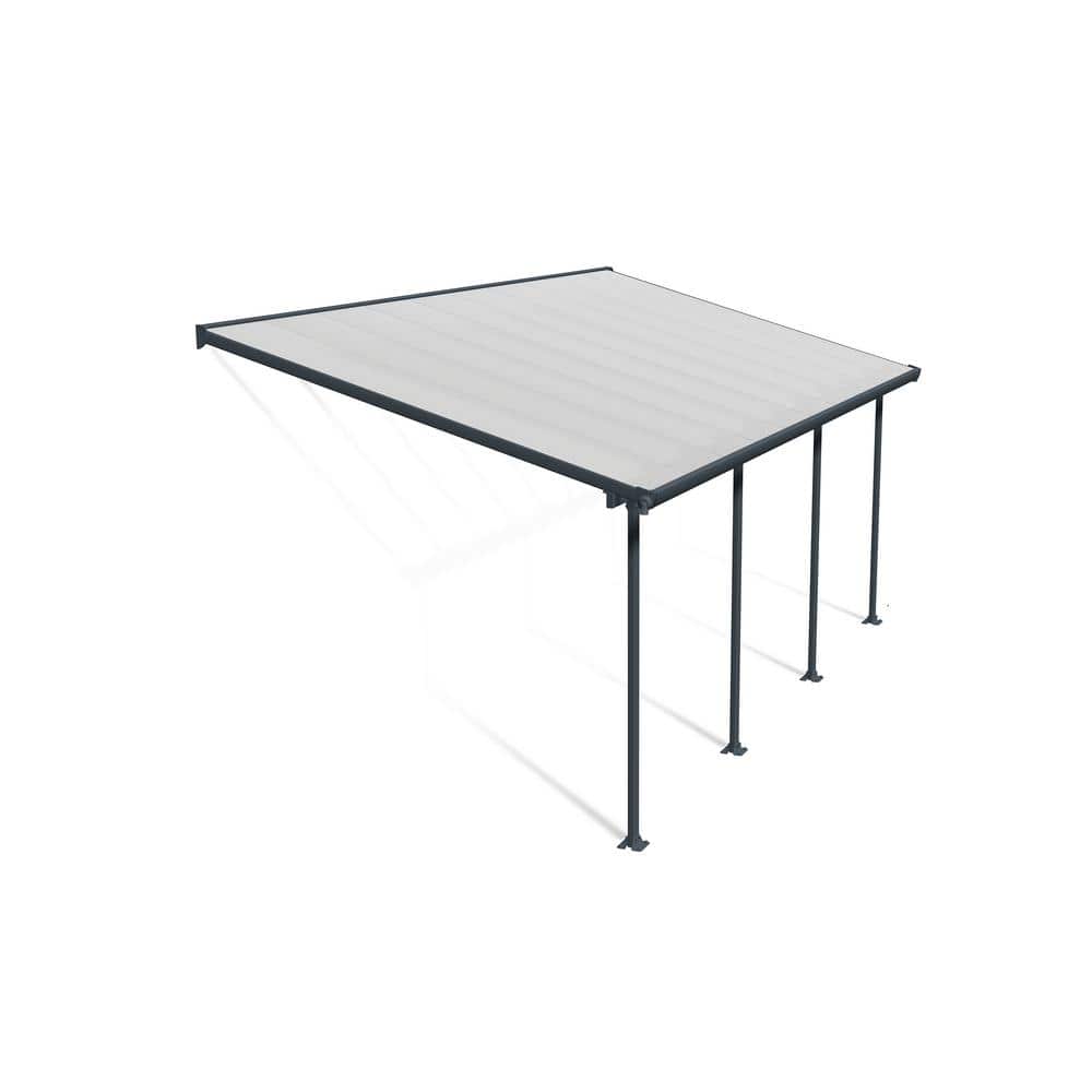 Feria 10 ft. x 20 ft. Gray/Clear Aluminum Patio Cover price history on PriceWatchPro