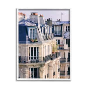 Parisian Architecture Buildings Design by Carina Okula Framed Architecture Art Print 30 in. x 24 in.