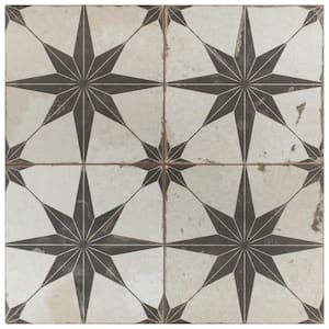 Kings Star Nero Encaustic 17-5/8 in. x 17-5/8 in. Ceramic Floor and Wall Tile (33 cases / 363.66 sq. ft. / pallet)
