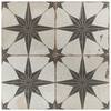 Merola Tile Kings Star Nero 9 in. x 9 in. Ceramic Floor and Wall Take Home Tile Sample S1FPESTRN