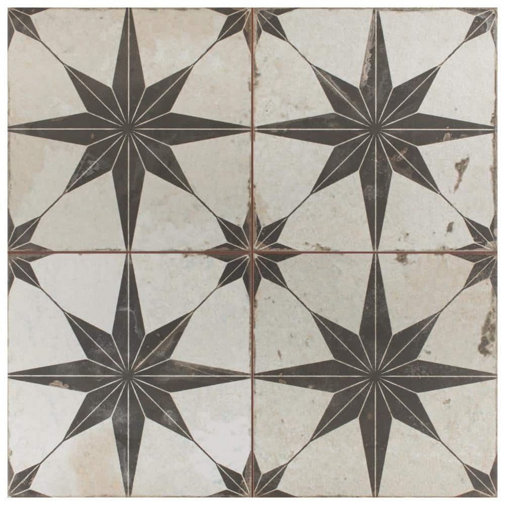 Kings Star Nero 9 in. x 9 in. Ceramic Floor and Wall Take Home Tile Sample price history on PriceWatchPro