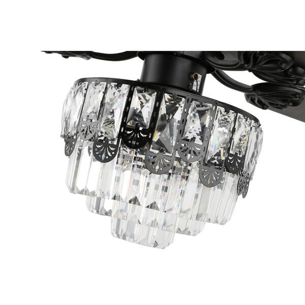 Oaks Aura Riazzolo 52 in. Indoor Black Drop-Shade 5-Blade Glam 