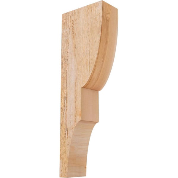 Ekena Millwork 4 in. x 8 in. x 24 in. Western Red Cedar Ridgewood Rough Sawn Corbel
